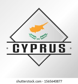 Cyprus Flag Emblem. Vector Design National. Illustration Country Symbol.