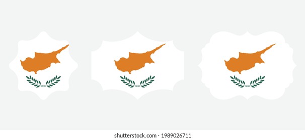 Bandera de Chipre. ilustración vectorial de símbolo de icono plano