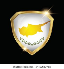 Cyprus Flag Golden Shield Logo