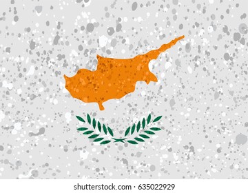 cyprus flag grunge illustration