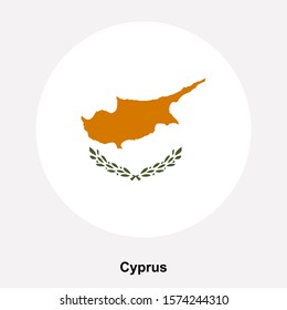 Cyprus flag icon isolated vector illustration