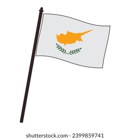 Diseño de símbolo de ilustración de icono de la bandera de Chipre