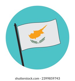 Cyprus flag icon vector illustration symbol design