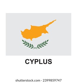 Cyprus flag icon vector illustration symbol design