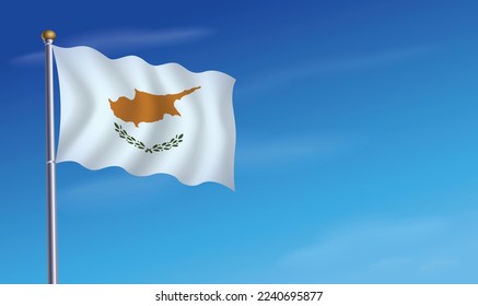 Bandera de Chipre para la ilustración vectorial del Día de la Independencia