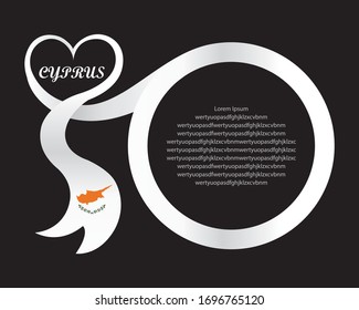 cyprus flag love and ribbon