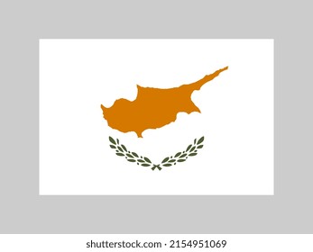 Cyprus flag, official colors and proportion. Vector illustration.