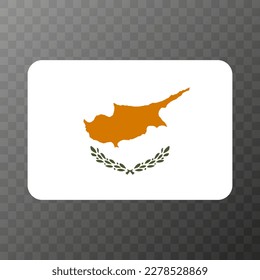 Bandera de Chipre, colores oficiales y proporción. Ilustración vectorial.