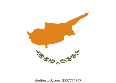 Cyprus flag, official colors and proportion correctly. National Cypriot flag. Vector illustration