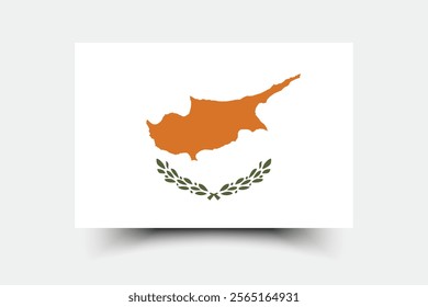 Cyprus flag official size and color standards vector illustration