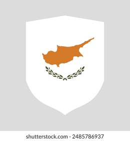 Cyprus Flag Shield Shape Frame