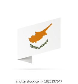 Symbol des zyprischen Flaggenstaates einzeln auf nationalem Hintergrund. Grußkartennationaler Unabhängigkeitstag der Republik Zypern. Illustrationsbanner mit realistischer Staatsflagge.