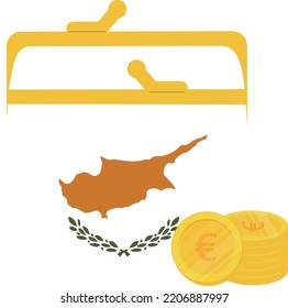 Cyprus Flag vector hand drawn,Euro vector hand drawn