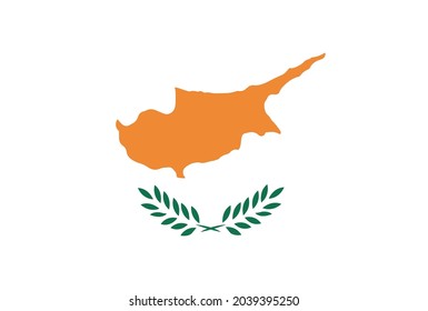 Icono del vector de la bandera de Chipre en color oficial y proporción correcta