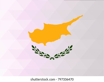 Cyprus Flag vector illustration. National Flag of Cyprus. Mosaic vector
