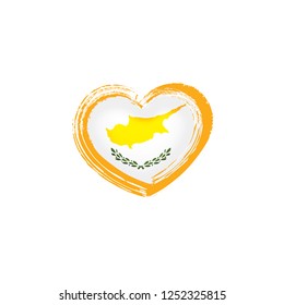 Cyprus flag, vector illustration on a white background