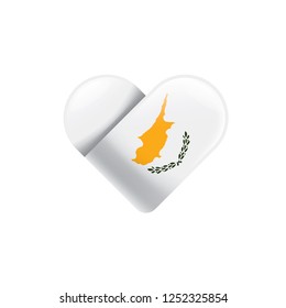 Cyprus flag, vector illustration on a white background