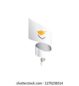 Cyprus flag, vector illustration on a white background