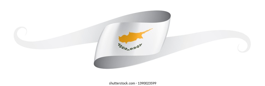 Cyprus flag, vector illustration on a white background