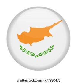 Cyprus Flag Vector Round Icon - Illustration