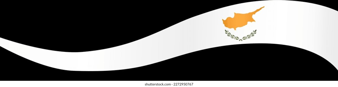 Ola de la bandera de Chipre aislada en la png o en un fondo transparente