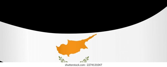 Ola de la bandera de Chipre aislada en la png o en un fondo transparente