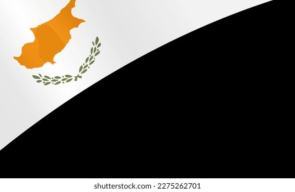 Cyprus flag wave isolated on png or transparent background