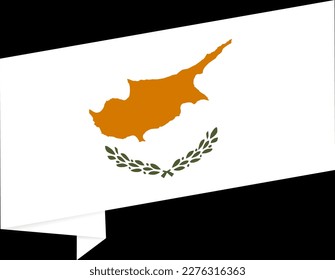 Cyprus flag wave isolated on png or transparent background