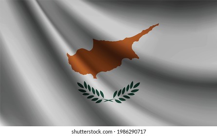 Cyprus flag waving. background for patriotic and national design. vector illustration 