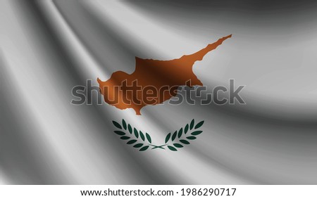 Cyprus flag waving. background for patriotic and national design. vector illustration 