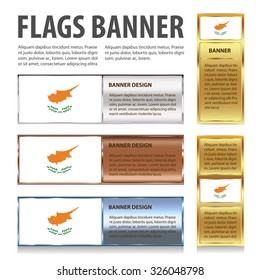 Cyprus flags banner gold bronze blue and silver gradient 