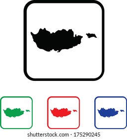 Cyprus Icon Illustration with Four Color Variations