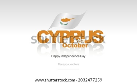 Cyprus Independence Day flag logo icon banner