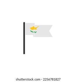 Juego de iconos del día de la independencia de Chipre, símbolo del símbolo del vector de la bandera de Chipre