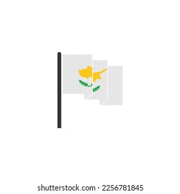 Symbol für die Unabhängigkeit Zyperns, Symbol für Zypern-Flaggen Symbol für Vektorsymbol