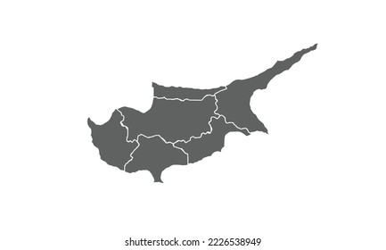 Cyprus isolated on white background.