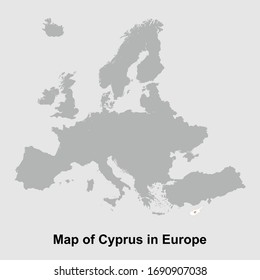 Mapa de Chipre coloreado con colores de bandera en Europa ilustración vectorial aislada