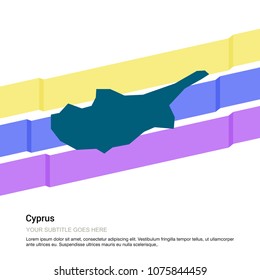 Cyprus map design with white background vector