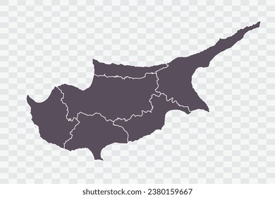 Zypern Map Graphite Color auf weißem Hintergrund Quality-Dateien Png