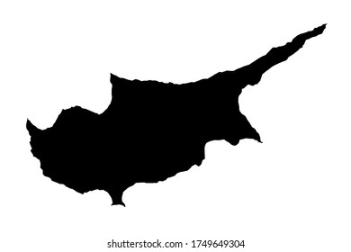 Cyprus  map with gray tone on  white background,illustration,textured , Symbols of Cyprus,vector illustration