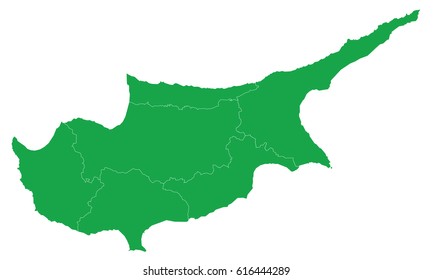 Cyprus map green color