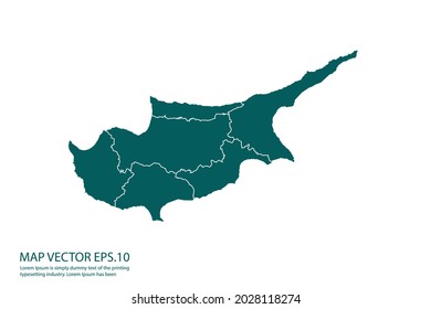 Cyprus map High Detailed on white background. Abstract design vector illustration eps 10