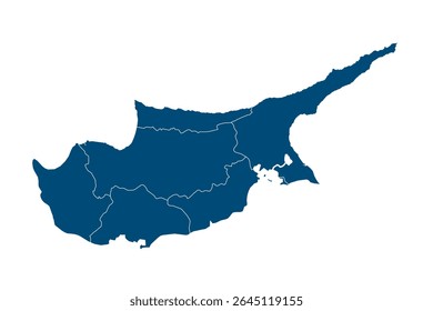 Ícone do mapa de Chipre. Mapa de Chipre. Design de ícone simples. Ilustração vetorial
