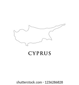 Cyprus map icon vector illustration.