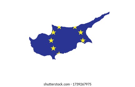 Cyprus map outline European Union symbol country shape