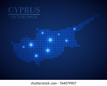 Cyprus map page symbol for your web site design Cyprus map logo, app, UI. Wire frame 3D mesh polygonal network line, design sphere, dot and structure. Cyprus map.vector illustration eps 10.