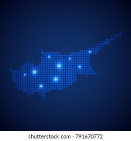 Cyprus map page symbol for your web site design Cyprus map logo, app, UI. Wire frame 3D mesh polygonal network line, design sphere, dot and structure. Cyprus map.vector illustration eps 10