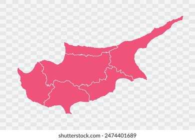 Cyprus Map punch Color Background quality files png