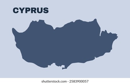 Cyprus map simple flat vector