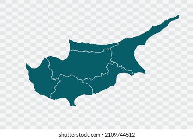 Cyprus map Teal Green Color on Backgound png